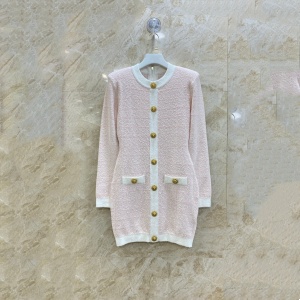 balmain checkered tweed dress